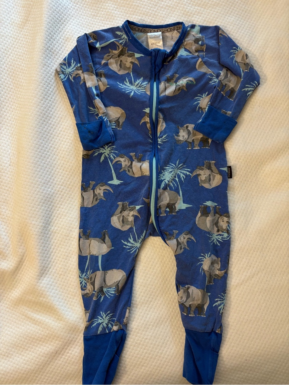 💙 BONDS Wondersuit Blue Rhino🦏 | Baby Sleeper